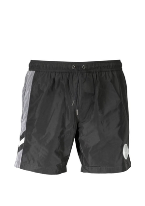 Karl Lagerfeld striped drawstring swim trunks - Black