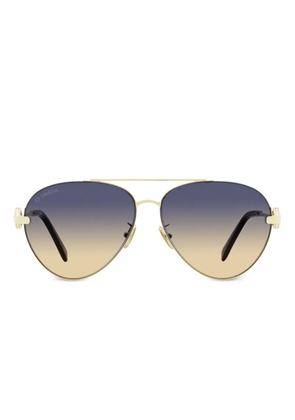 OMEGA EYEWEAR pilot-frame sunglasses - Gold