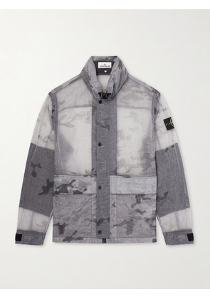 Stone Island - Camouflage-Print Shell Jacket - Men - Blue - M