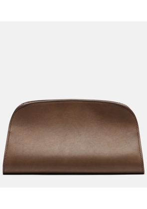 The Row Peggy Small leather clutch