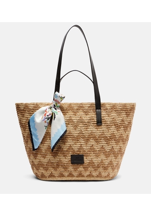 Missoni Zigzag Large raffia basket bag