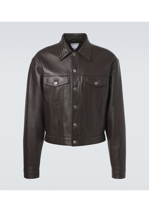 Bottega Veneta Intrecciato leather jacket