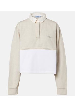 Prada Cotton and linen polo shirt