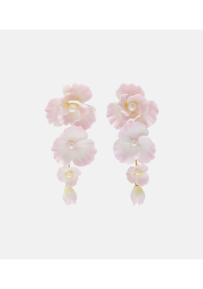 Jennifer Behr Mariam embellished floral drop earrings
