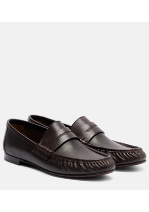 Brunello Cucinelli Monili leather penny loafers