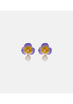 Jennifer Behr Embellished floral drop earrings