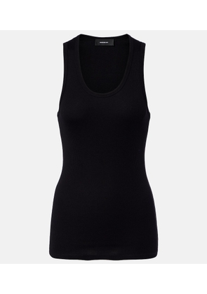 Wardrobe.NYC Ribbed-knit cotton jersey tank top