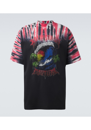 Balenciaga Printed tie-dye cotton jersey T-shirt