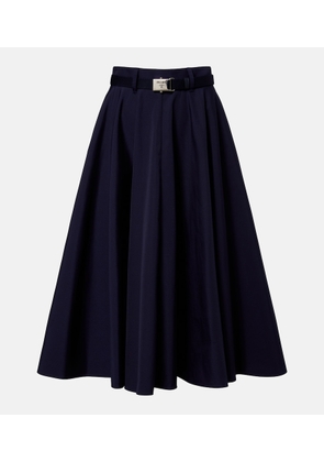 Prada Belted poplin midi skirt