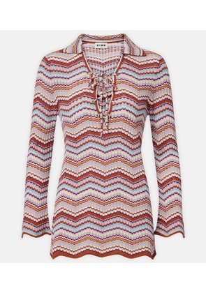 Rixo Brody chevron cotton top