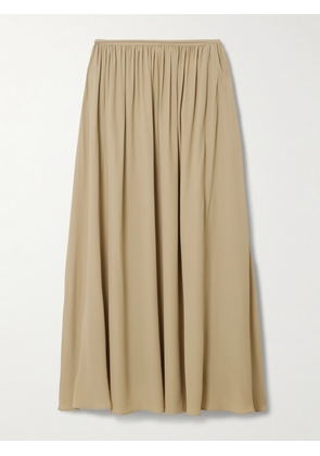 Joseph - Elba Tie-detailed Crepe De Chine Maxi Skirt - Green - FR 32,FR 34,FR 36,FR 38,FR 40,FR 42,FR 44