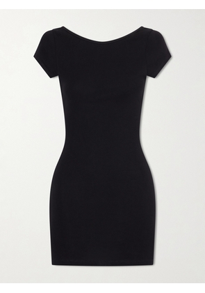Matteau - Open-back Cotton-jersey Mini Dress - Black - 1,2,3,4,5