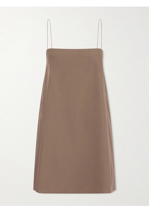 Matteau - Organic Cotton-poplin Mini Dress - Brown - 1,2,3,4,5