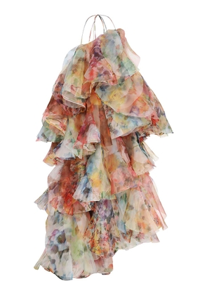 Zimmermann Luna Ruffled Floral Midi Dress - Moda Operandi