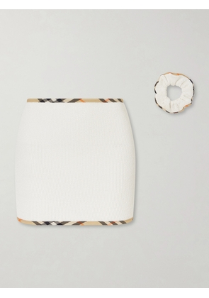 Burberry - + Hunza G Devyn Checked Original Crinkle™ Coverup - White - One size