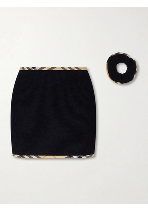 Burberry - + Hunza G Devyn Checked Original Crinkle™ Coverup - Black - One size