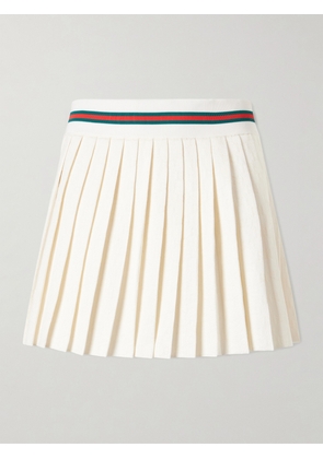 Gucci - Pleated Jacquard-knit Mini Skirt - White - x small,small,medium,large