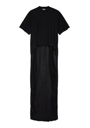 Balenciaga Train-Detailed Sheer Jersey T-Shirt - Moda Operandi