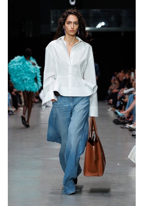 Stella McCartney Deconstructed Denim Wide-Leg Jeans - Moda Operandi