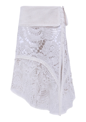 SIEDRÉS Rita Crocheted Lace Midi Skirt - Moda Operandi