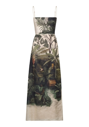 Johanna Ortiz Linen Andean Mythology Maxi Dress - Moda Operandi