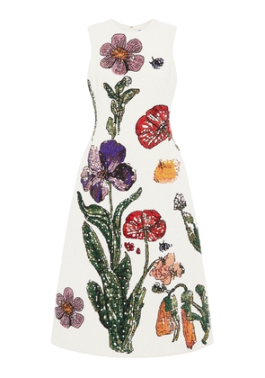 Leo Lin Cleo Beaded Midi Dress - Wildflowers - Moda Operandi