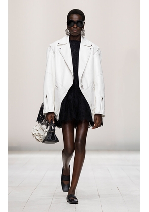 Givenchy Trapeze Tumbled Leather Biker Jacket - Moda Operandi