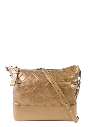 CHANEL Pre-Owned large Gabrielle diamond-quilted shoulder bag - Gold