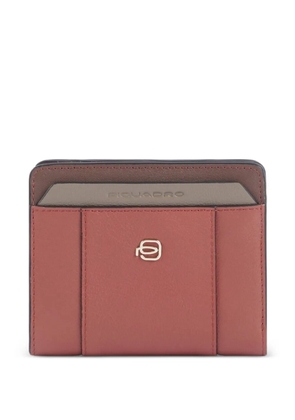 PIQUADRO logo-plaque bi-fold leather wallet - Orange