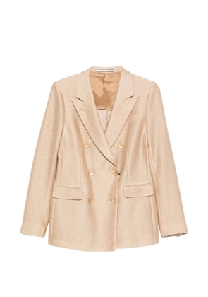 Tagliatore double-breasted pinstripe-pattern jacket - Neutrals