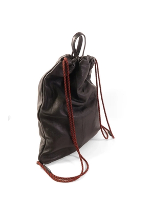 Gucci Pre-Owned logo-print drawstring backpack - Black