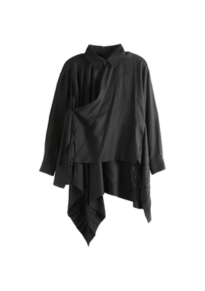 Yohji Yamamoto asymmetric handkerchief-hem shirt - Black
