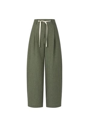 TOMBOY pleated drawstring trousers - Green