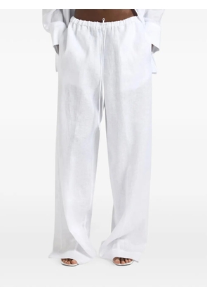 Liviana Conti Grayson drawstring wide-leg trousers - White