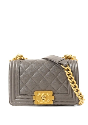 CHANEL Pre-Owned mini Boy turn-lock shoulder bag - Grey