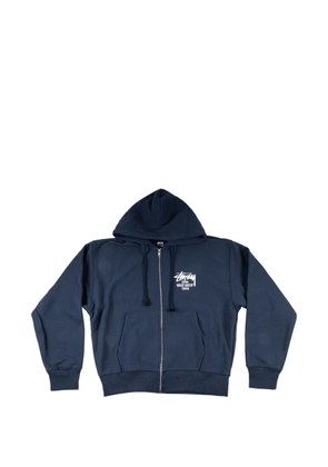 Stüssy Ginza logo-print hoodie - Blue