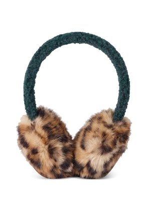 Kurt Geiger London leopard-print faux-fur earmuffs - Neutrals