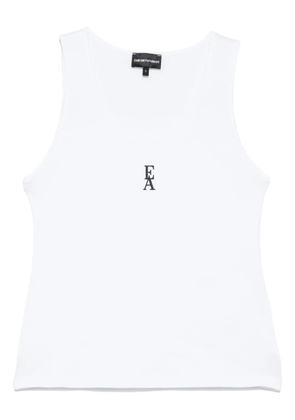 Emporio Armani raised-logo tank top - White