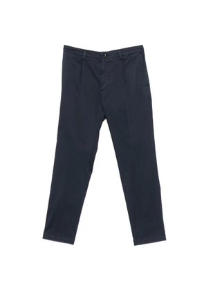 michael coal pleated straight-leg trousers - Blue