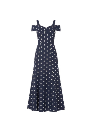Nicholas Ivana polka-dot midi dress - Blue