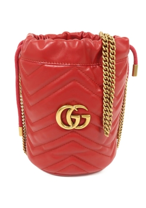 Gucci Pre-Owned mini GG Marmont bucket bag - Red