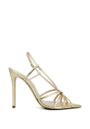 Andrea Wazen Marilyn Watersnake strappy sandals - Gold
