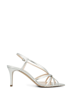 Andrea Wazen Marilyn Watersnake strappy sandals - Silver