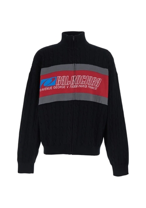 Balenciaga cotton zipp-up sweatshirt - Black