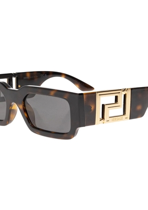 Versace Eyewear Greca rectangle-frame sunglasses - Brown