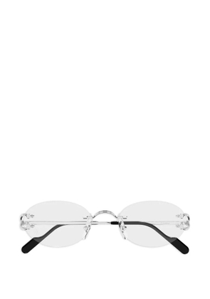 Cartier Eyewear rimless oval-frame glasses - Silver