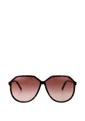 VALENTINO GARAVANI EYEWEAR tortoiseshell-effect geometric-frame sunglasses - Brown