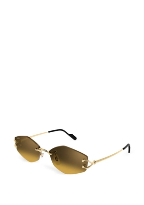 Cartier Eyewear rimless geometric-frame sunglasses - Gold
