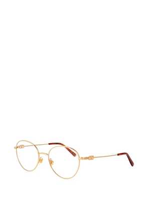 VALENTINO GARAVANI EYEWEAR VLogo round-frame glasses - Gold
