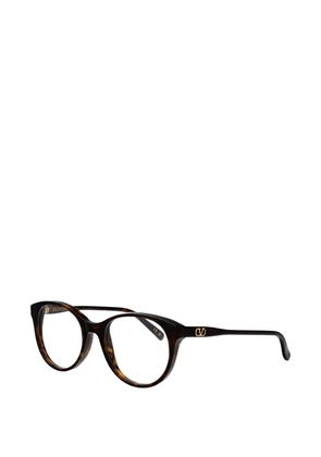 VALENTINO GARAVANI EYEWEAR VLogo round-frame glasses - Brown